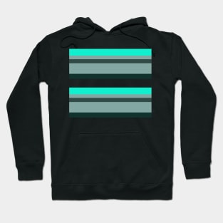 GREEN COOL RETRO VINTAGE STRIPE PATTERN | COOL TONE PALETTE Hoodie